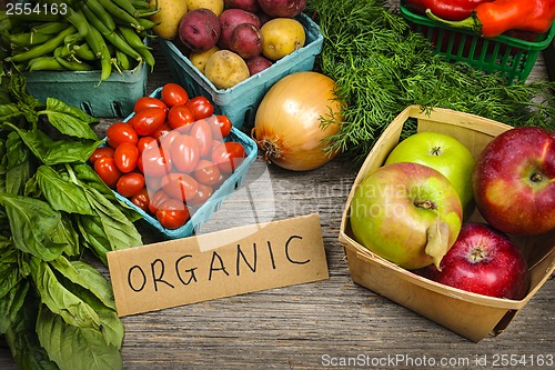 Image of Organic market fruits and vegetables
