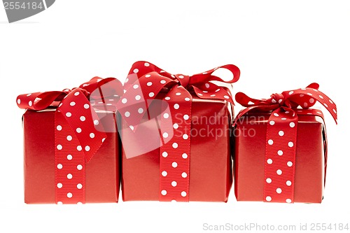 Image of Red gift boxes