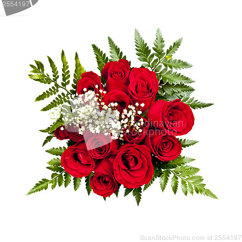 Image of Rose bouquet from above