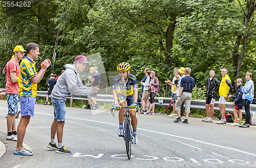 Image of Sergio Miguel Moreira Paulinho Climbing Alpe D'Huez