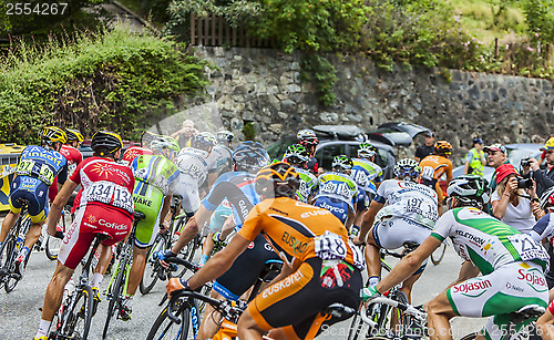 Image of The Peloton on Alpe D'Huez