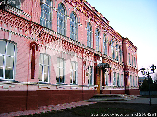 Image of modern beautiful pink establishment