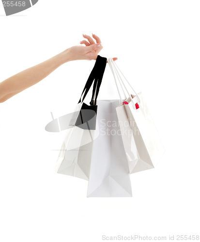 Image of hand with shopping bags