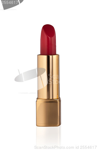 Image of Red lipstick isolated on white background