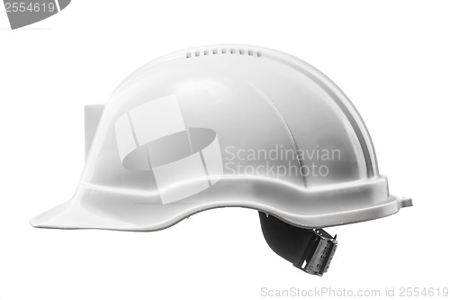 Image of White hard hat isolated on white