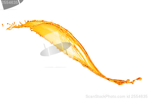 Image of orange water splash isolated on white
