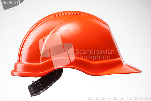 Image of Red hard hat isolated on white
