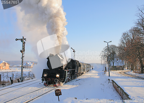 Image of Old retro steam train