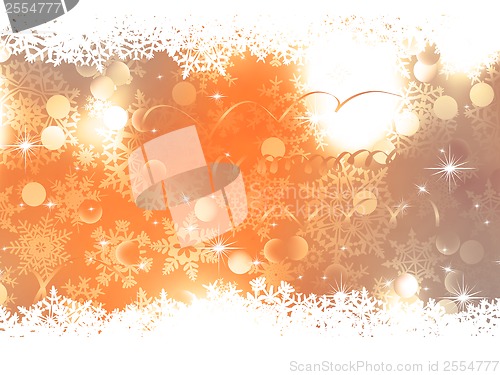 Image of Orange Christmas Background. EPS 10