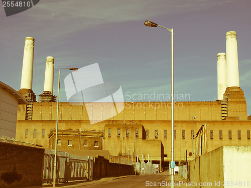 Image of Retro looking Battersea Powerstation London