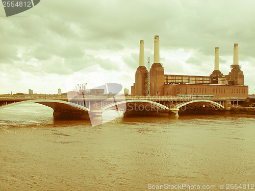 Image of Retro looking Battersea Powerstation London