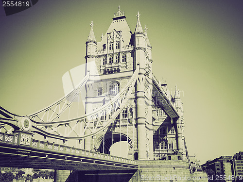 Image of Vintage sepia Tower Bridge London