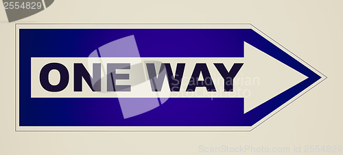 Image of Vintage look One way sign