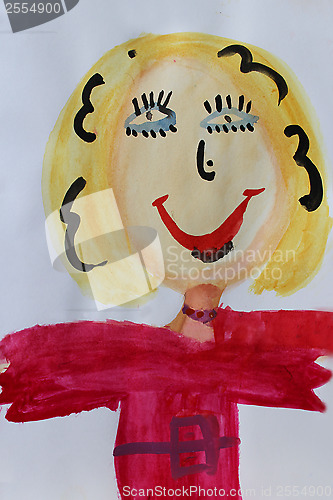 Image of Children's drawing of teacher