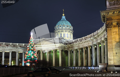 Image of Kazan Cathedral at Christmas - St. Petersburg