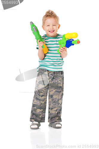 Image of Boy with water gun