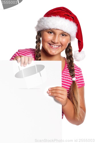 Image of Girl in Santa hat