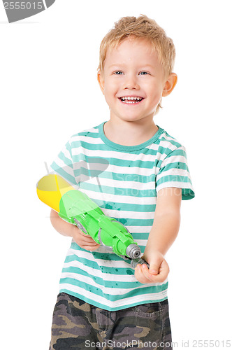 Image of Boy with water gun
