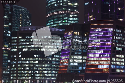 Image of Skyscrapers at night