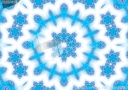 Image of Abstract blue pattern on white