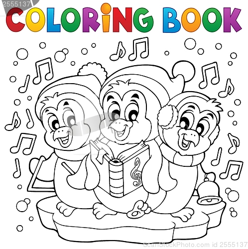 Image of Coloring book cute penguins 4