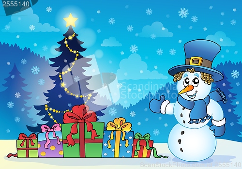 Image of Christmas snowman theme image 4
