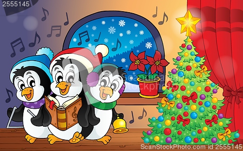 Image of Christmas penguins theme image 3