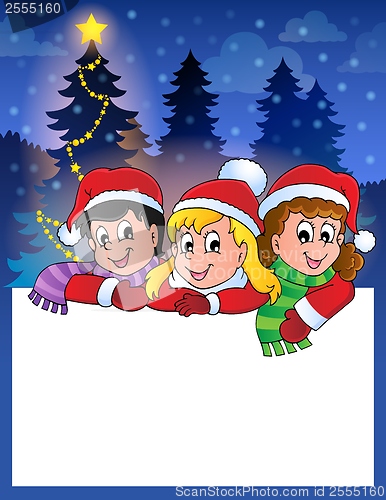 Image of Small frame with Christmas children