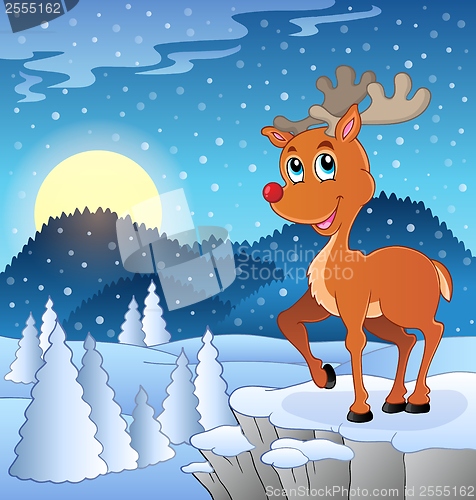 Image of Scene with Christmas deer 3