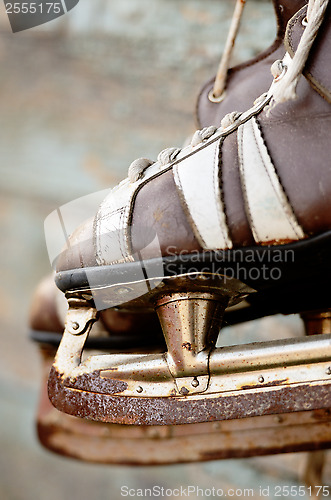 Image of vintage pair of mens  ice skates