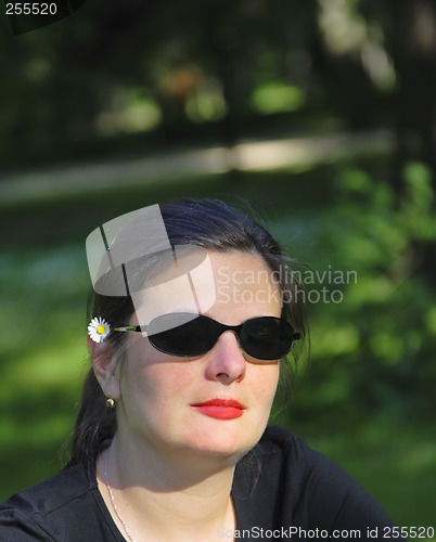 Image of Woman with red lips