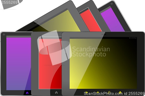 Image of Set of tablet pc computers