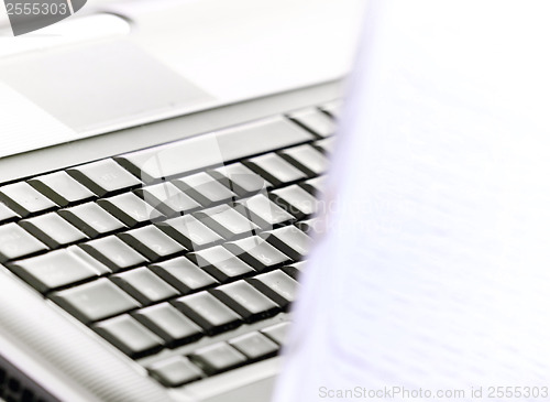 Image of Modern and stylish laptop. 