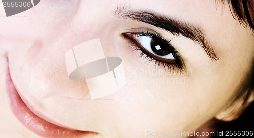 Image of Beautiful young woman face. 