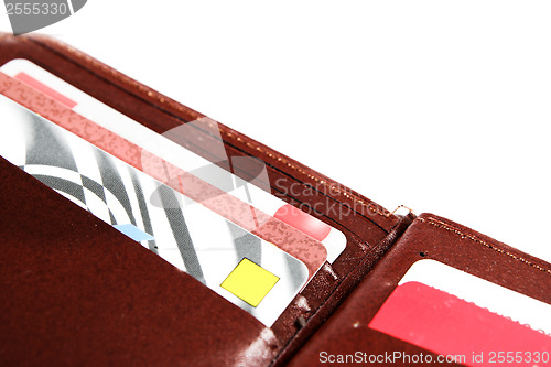 Image of Brown leather wallet