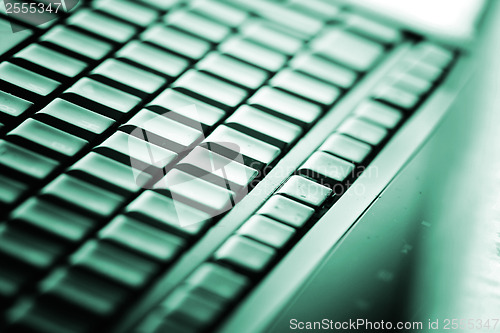 Image of Modern and stylish laptop. 