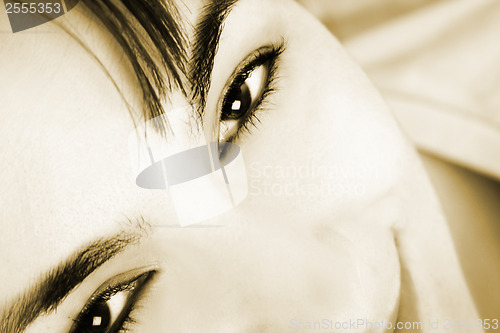 Image of Beautiful young woman face. 