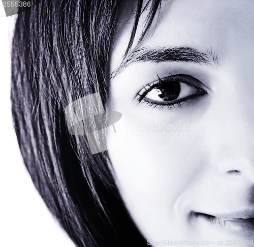 Image of Beautiful young woman face. 