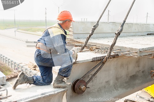 Image of process of bridge construction