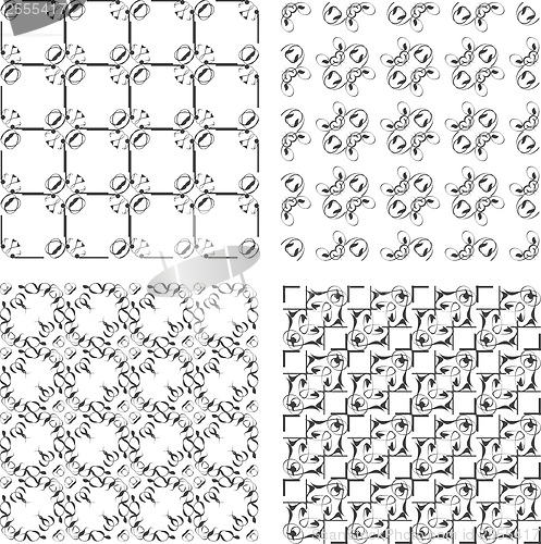 Image of seamless patterns set