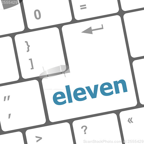 Image of eleven button on computer pc keyboard key