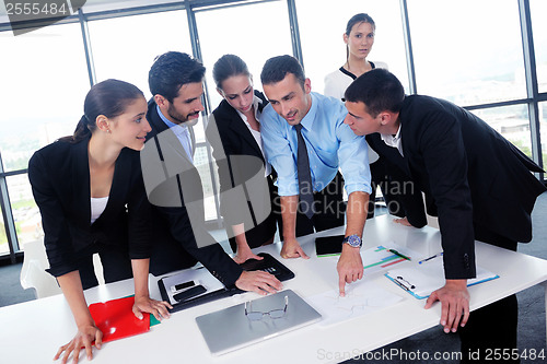 Image of business people group in a meeting at office