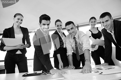 Image of business people group in a meeting at office
