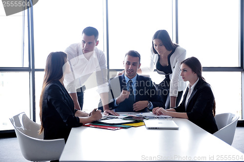 Image of business people group in a meeting at office