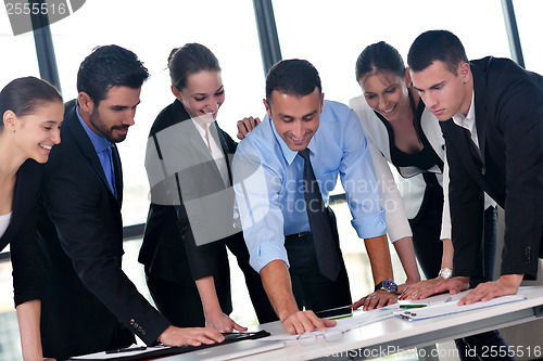 Image of business people group in a meeting at office