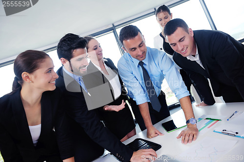 Image of business people group in a meeting at office