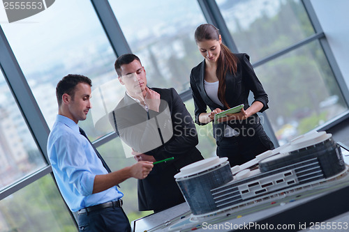 Image of business people group in a meeting at office