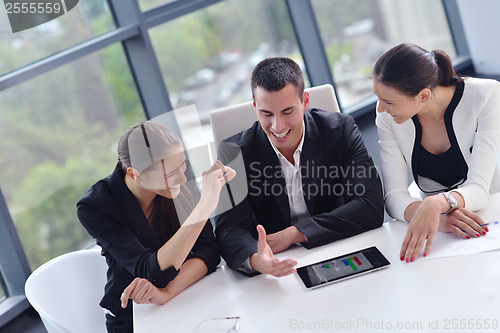 Image of business people group in a meeting at office