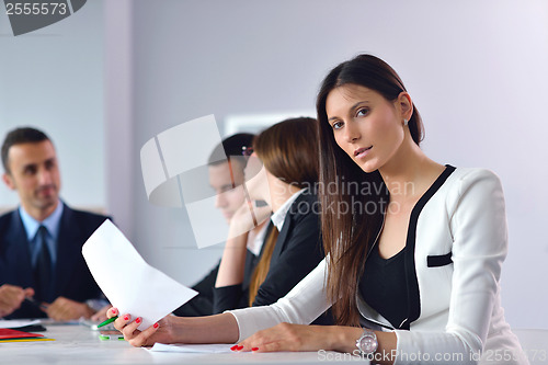 Image of business people group in a meeting at office