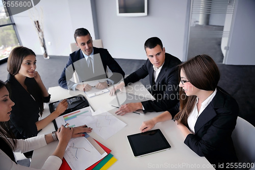 Image of business people group in a meeting at office
